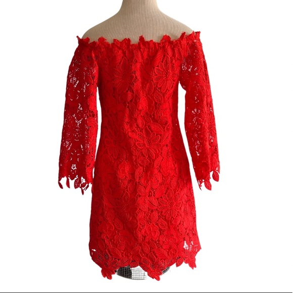 Free People Dusk Lace Party Dress - Off The Shoulder Dress - 6 - Picture 10 of 12